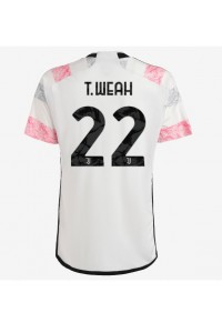 Juventus Timothy Weah #22 Jalkapallovaatteet Vieraspaita 2023-24 Lyhythihainen